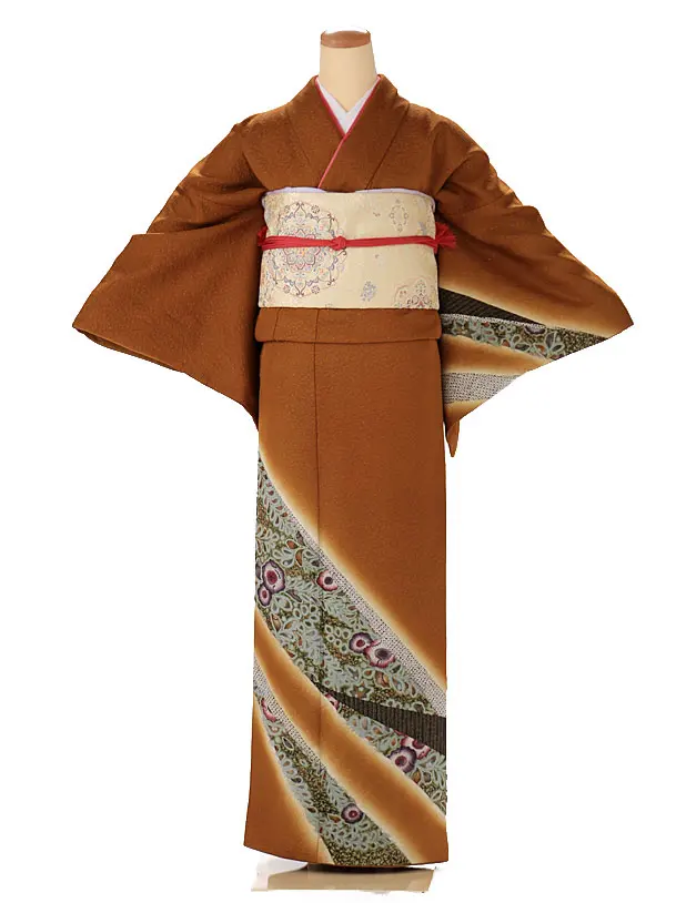 訪問着 からし色 優幻の辻が花 6230