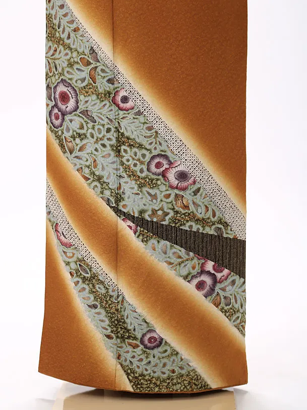 訪問着 からし色 優幻の辻が花 6230