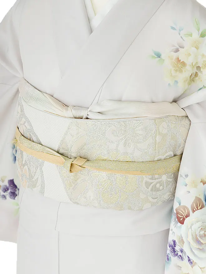 訪問着 洋花 グレー 6417