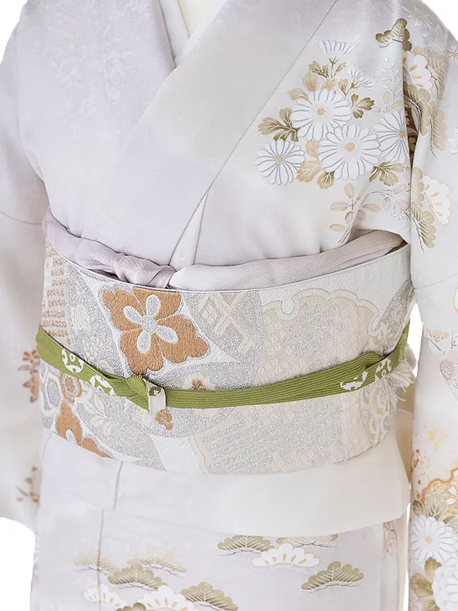 訪問着 日本製 薄グレー 6435