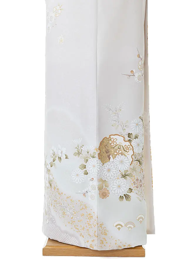 訪問着 日本製 薄グレー 6435