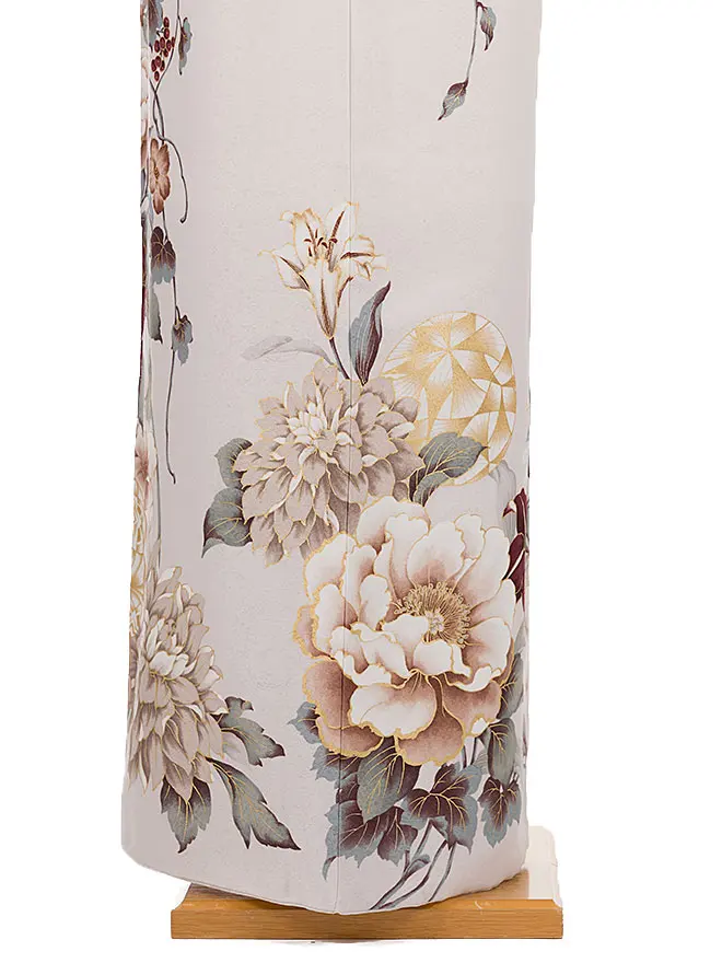 訪問着 くすみｶﾗｰ 牡丹 ｸﾞﾚｰ 6447