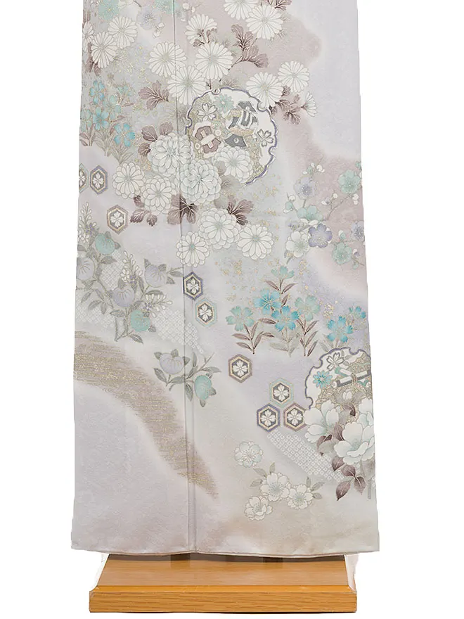 訪問着 くすみｶﾗｰ 小古典 ｸﾞﾚｰ 6449