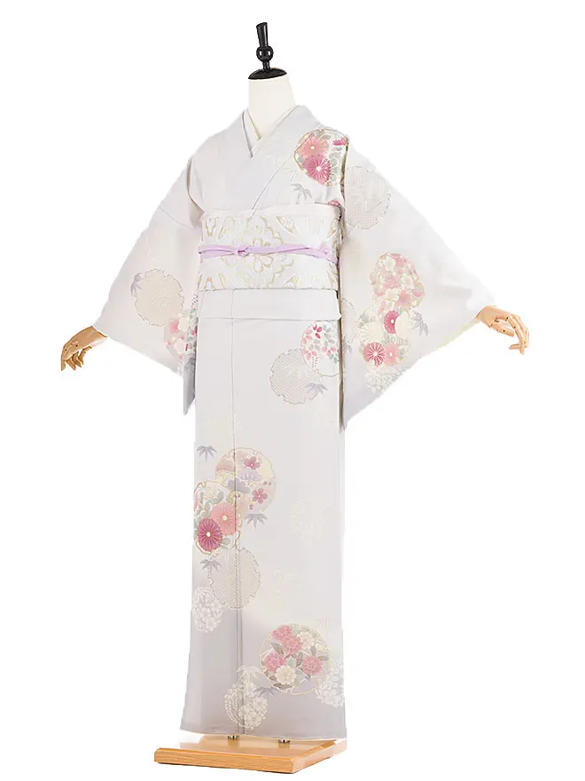 訪問着 japanstyle 薄紫 彩の華紋 M 6466