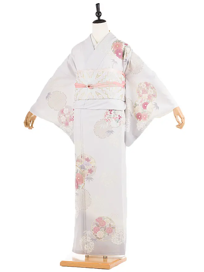 訪問着 japanstyle 薄紫 彩の華紋 幅広 6476