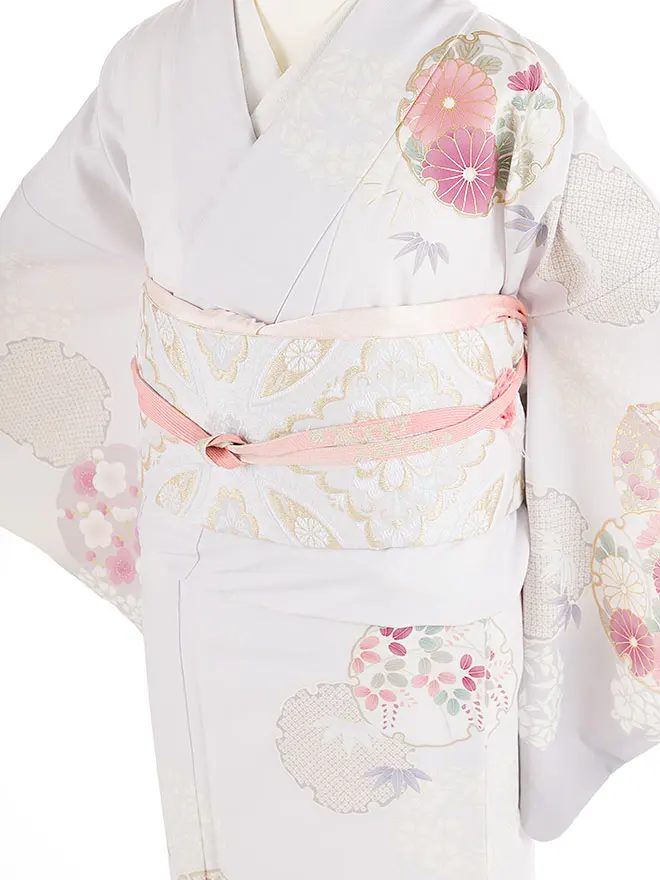 訪問着 japanstyle 薄紫 彩の華紋 幅広 6476