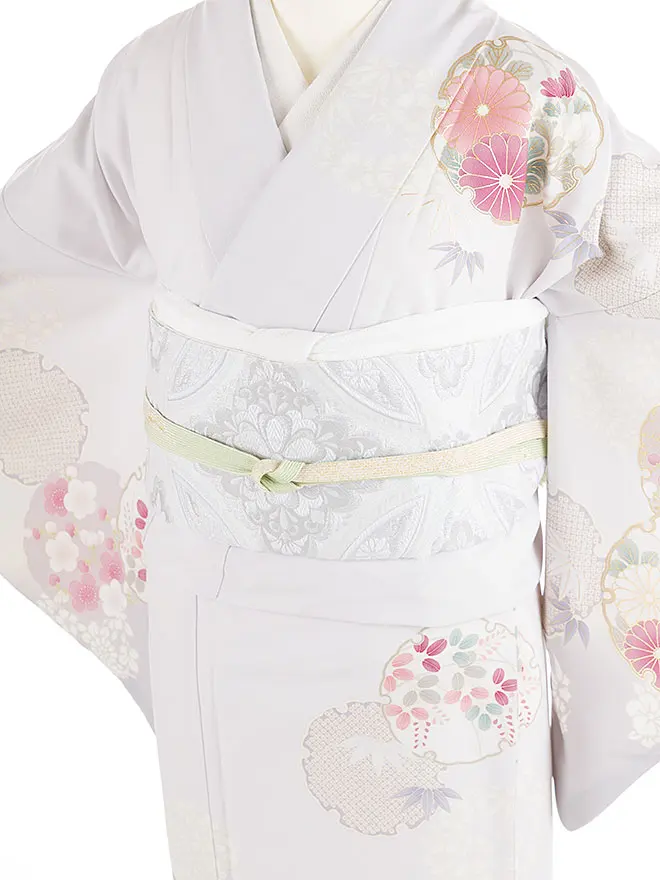 訪問着 japanstyle 薄紫 彩の華紋 幅広 6477