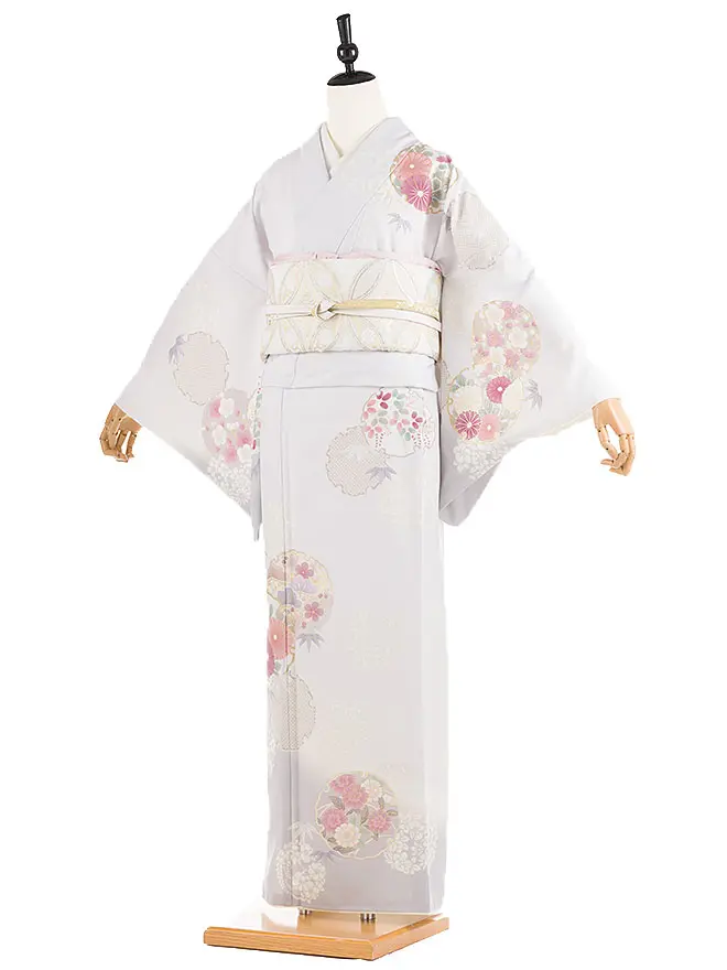 訪問着 japanstyle 薄紫 彩の華紋 幅広 6478