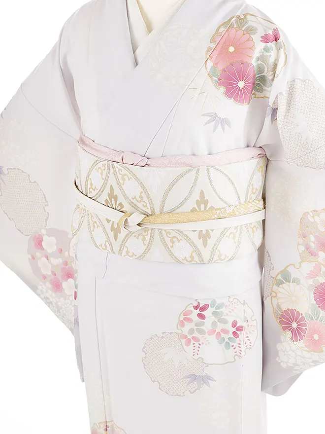 訪問着 japanstyle 薄紫 彩の華紋 幅広 6478