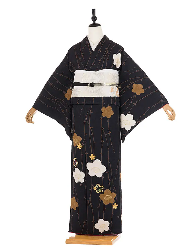 訪問着 黒桜 6479