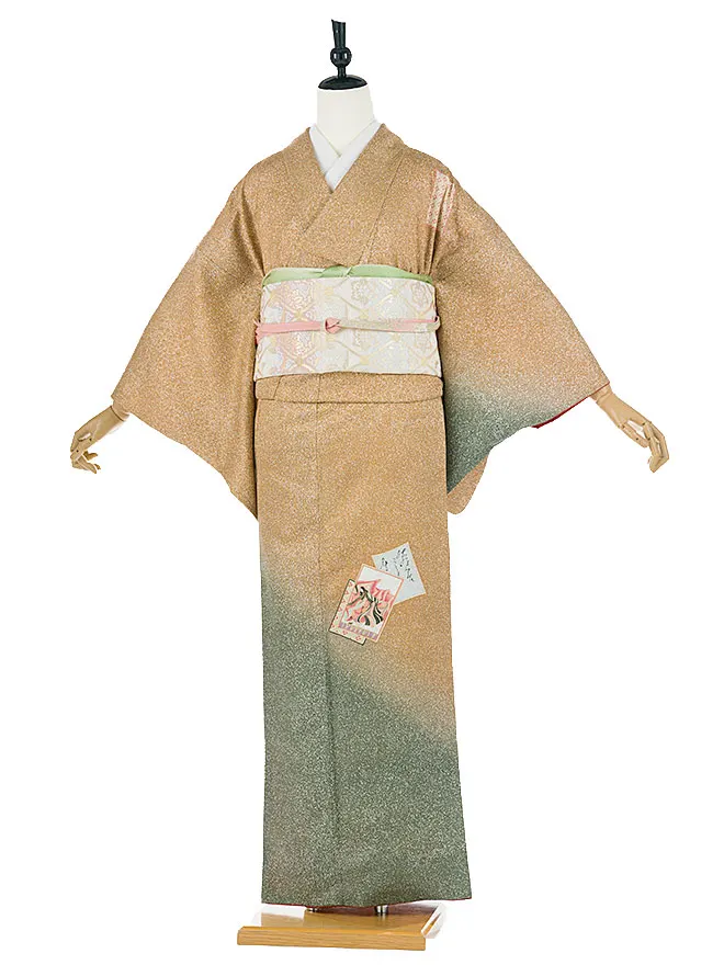 訪問着 茶色 姫 絵札 6484