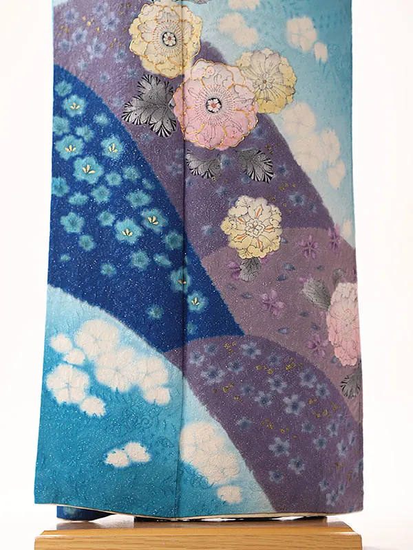 訪問着ｵﾘｼﾞﾅﾙ辻が花青色6121
