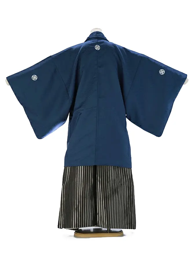 紋付0014紺リンズ織Ｍ５号