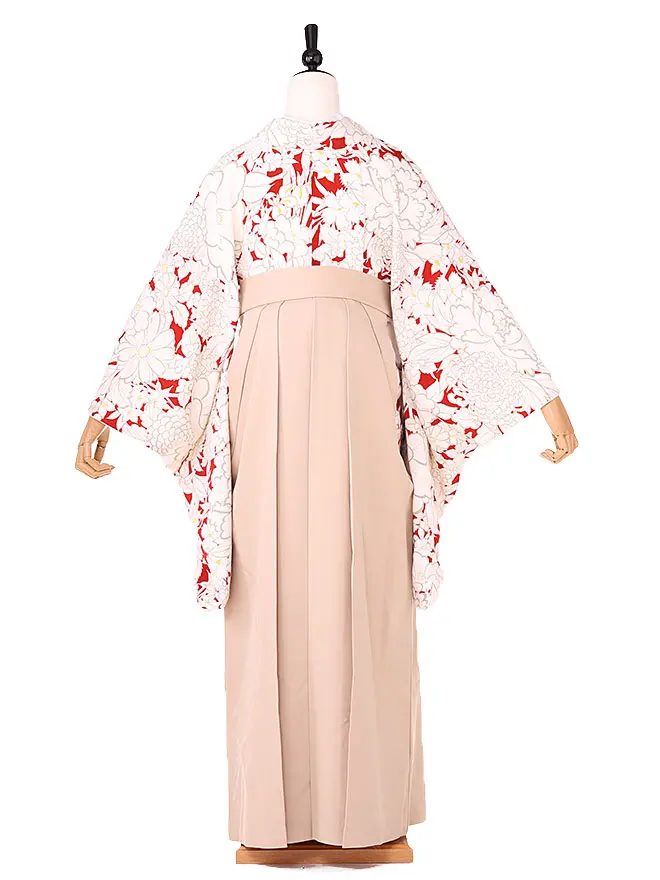 卒業式 女袴 赤 大輪柄 9764