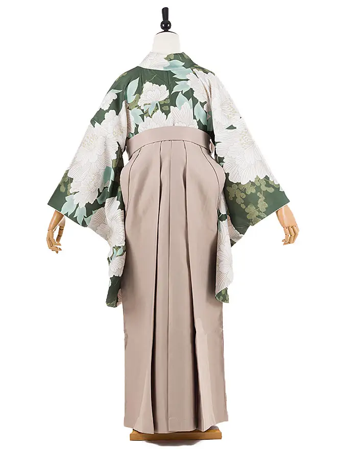 卒業式 女袴 緑 牡丹  9768