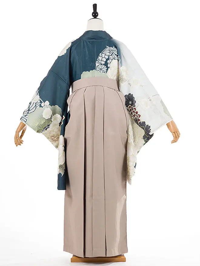 卒業式 女袴 緑 菊牡丹  9769