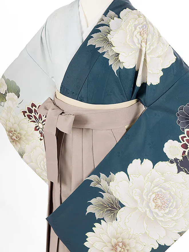 卒業式 女袴 緑 菊牡丹  9769