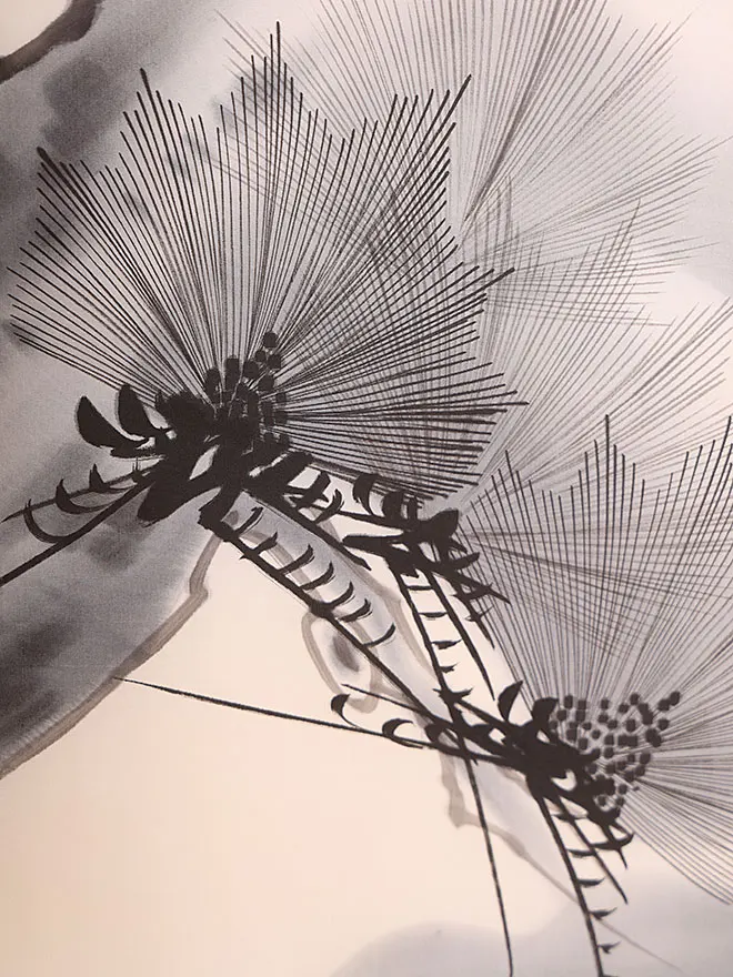  男児産着(お宮参り)  正絹 黒 虎 墨絵風 0121