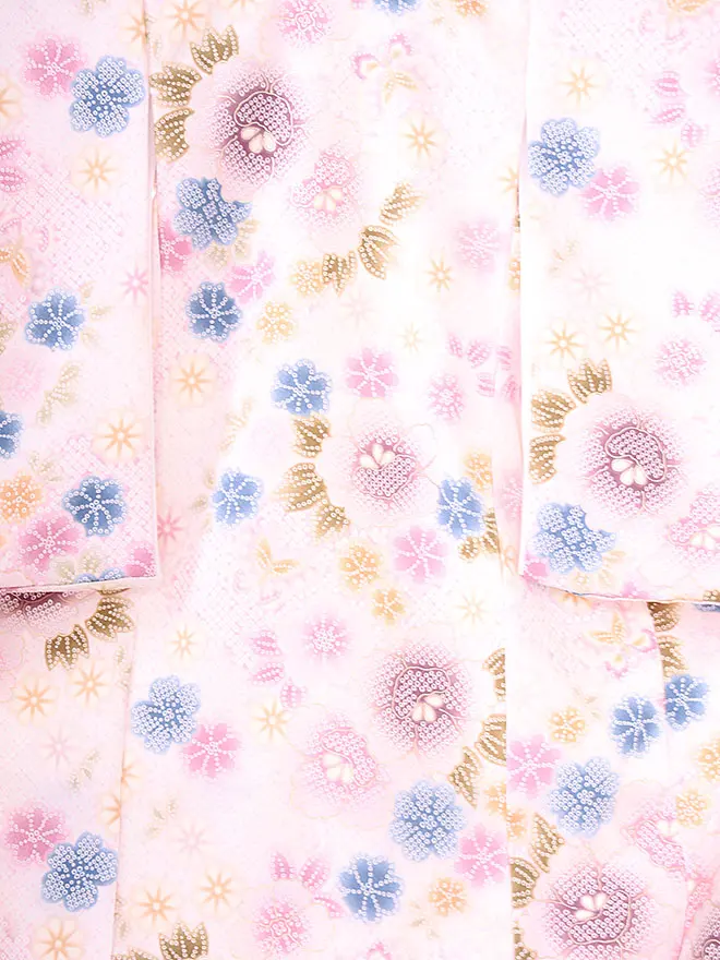 女児産着(お宮参り) 薄いピンク 疋田柄 0113