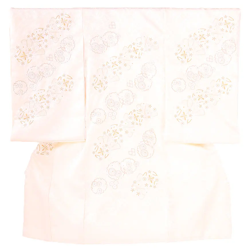 女児産着(お宮参り) ｱｲﾎﾞﾘｰ 刺繍 0124