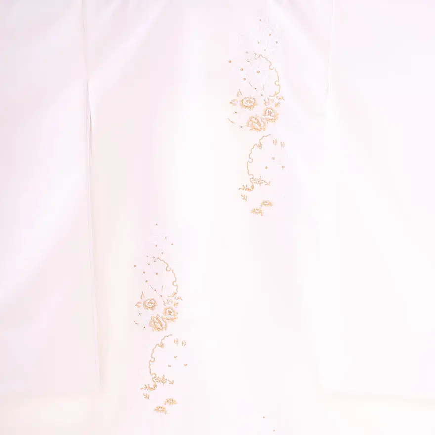 女児産着(お宮参り) 白  刺繍 0125