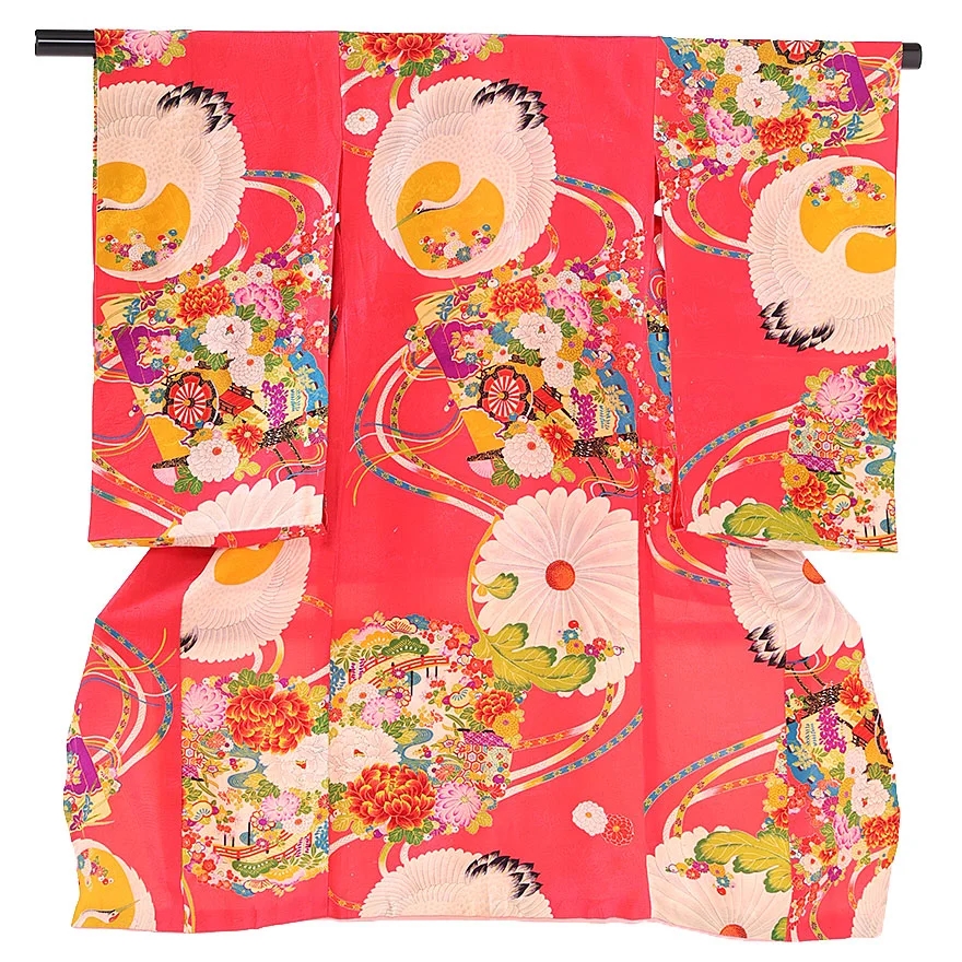 ｱﾝﾃｨｰｸ 女児産着(お宮参り) ﾏｾﾞﾝﾀﾞﾋﾟﾝｸ 吉兆柄 0126