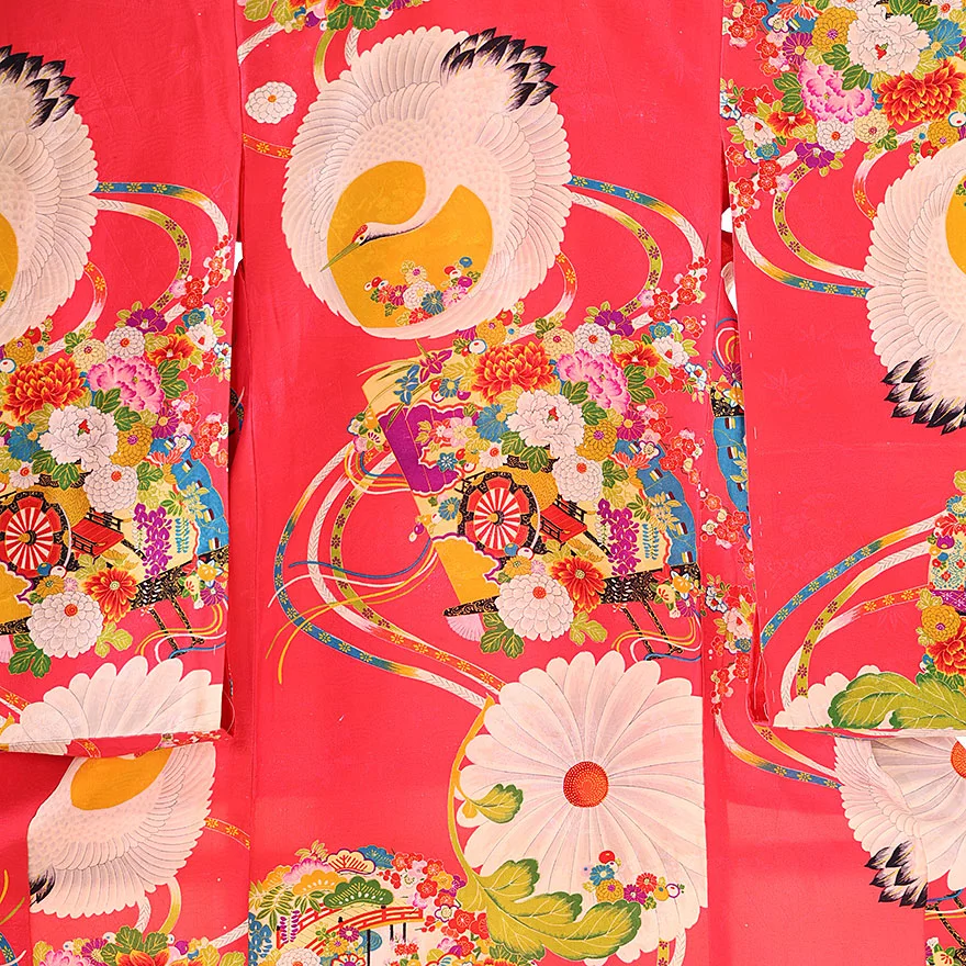 ｱﾝﾃｨｰｸ 女児産着(お宮参り) ﾏｾﾞﾝﾀﾞﾋﾟﾝｸ 吉兆柄 0126