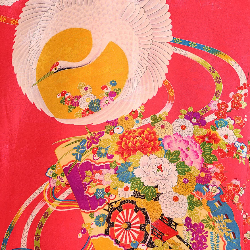 ｱﾝﾃｨｰｸ 女児産着(お宮参り) ﾏｾﾞﾝﾀﾞﾋﾟﾝｸ 吉兆柄 0126