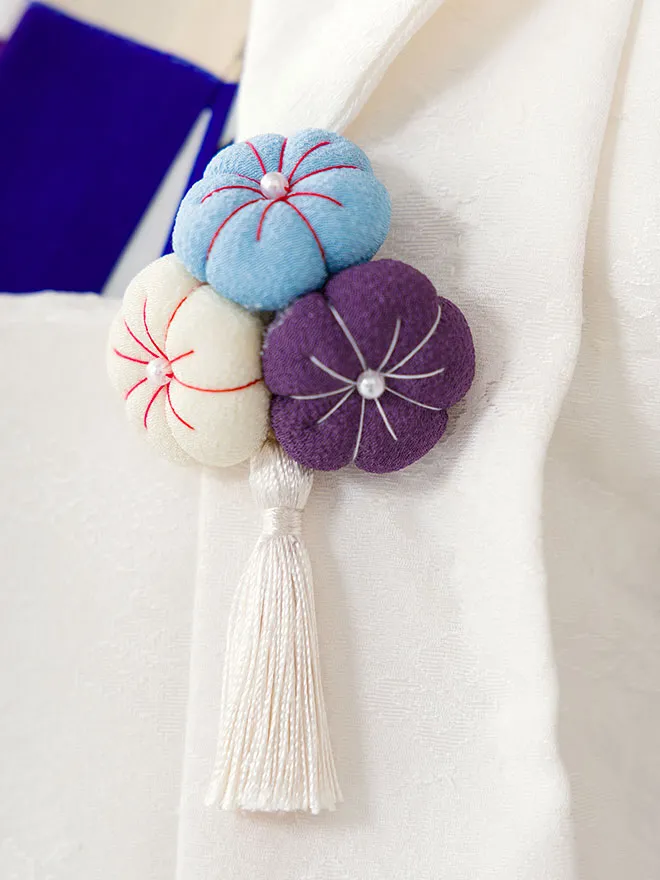 アンティーク 3歳男児被布 鶴 宝船 3322