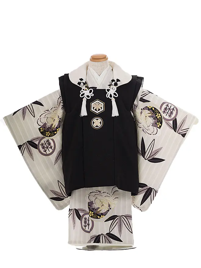 【LOWRYSFARM】3歳男児被布 黒 3327