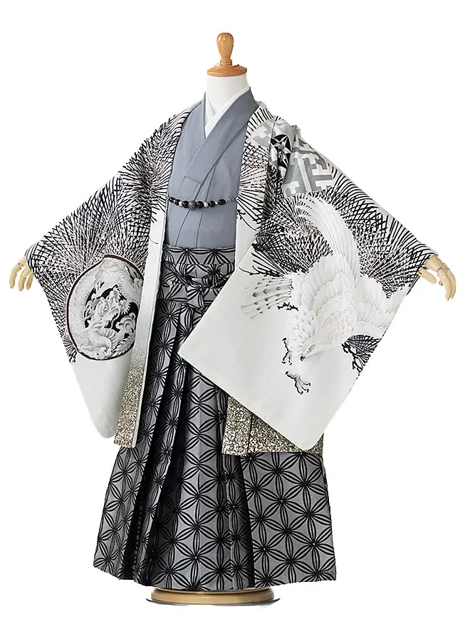 かんたん七五三 5歳 男 Japanstyle 白 5761