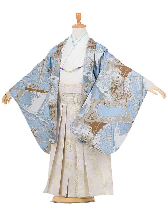 かんたん七五三 袴 5歳小さめ 水色 5769