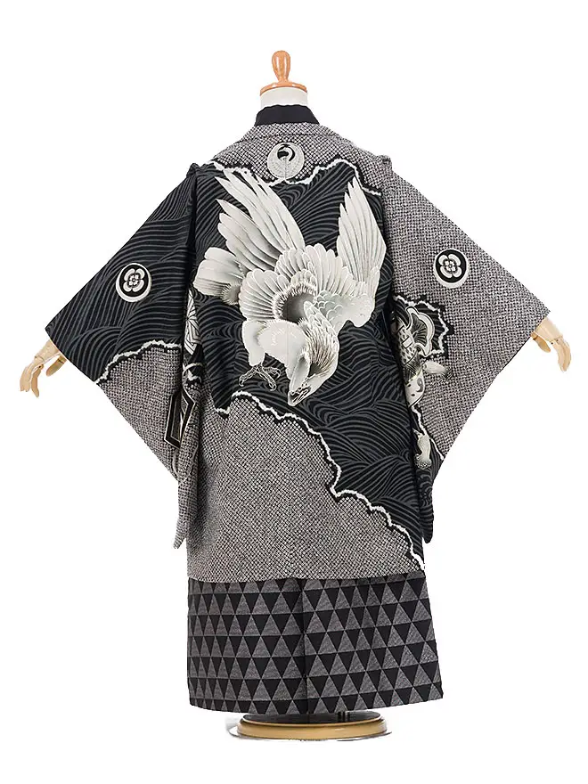 LOWRYS FARM 簡単袴 黒 鷹 5772