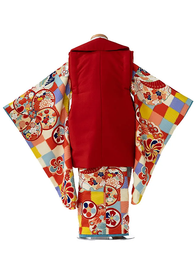 LOWRYS FARM3歳 女の子 被布 レッド 3506