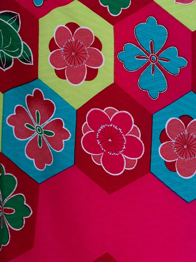 【モダンアンテナ】3歳女の子 被布 ピンク 小鳥 3531