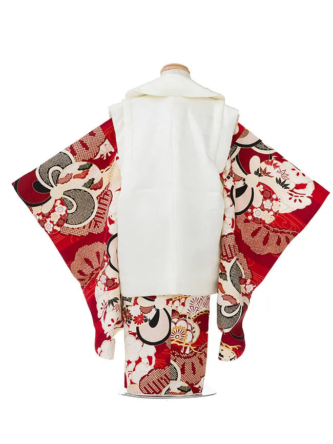 紅一点 正絹 3歳女児被布 3534
