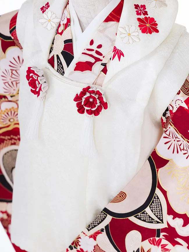 紅一点 正絹 3歳女児被布 3534