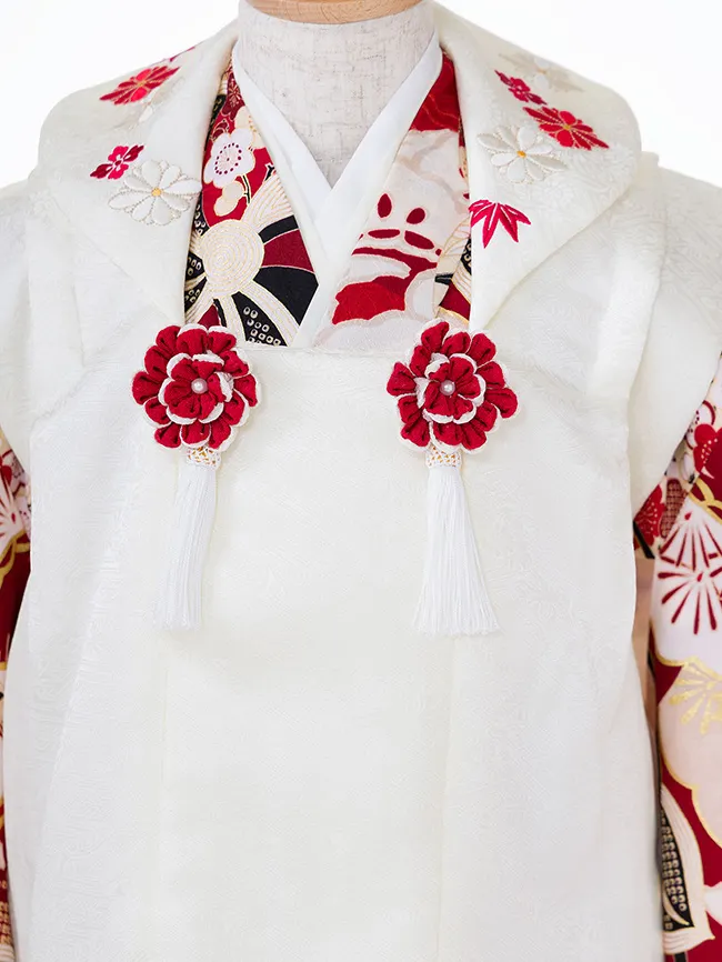 紅一点 正絹 3歳女児被布 3534