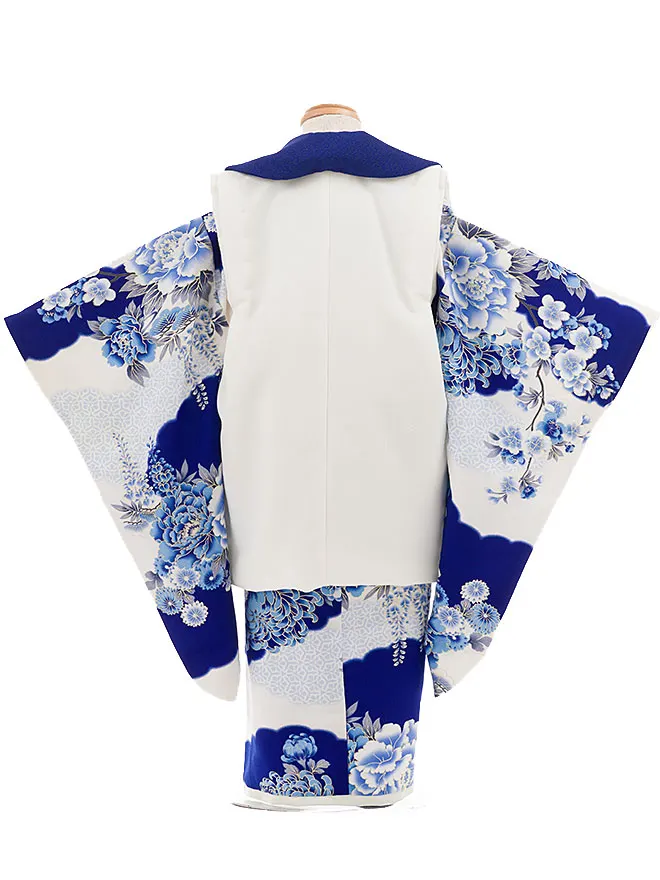 3歳女児被布 JAPANSTYLE 青 3545