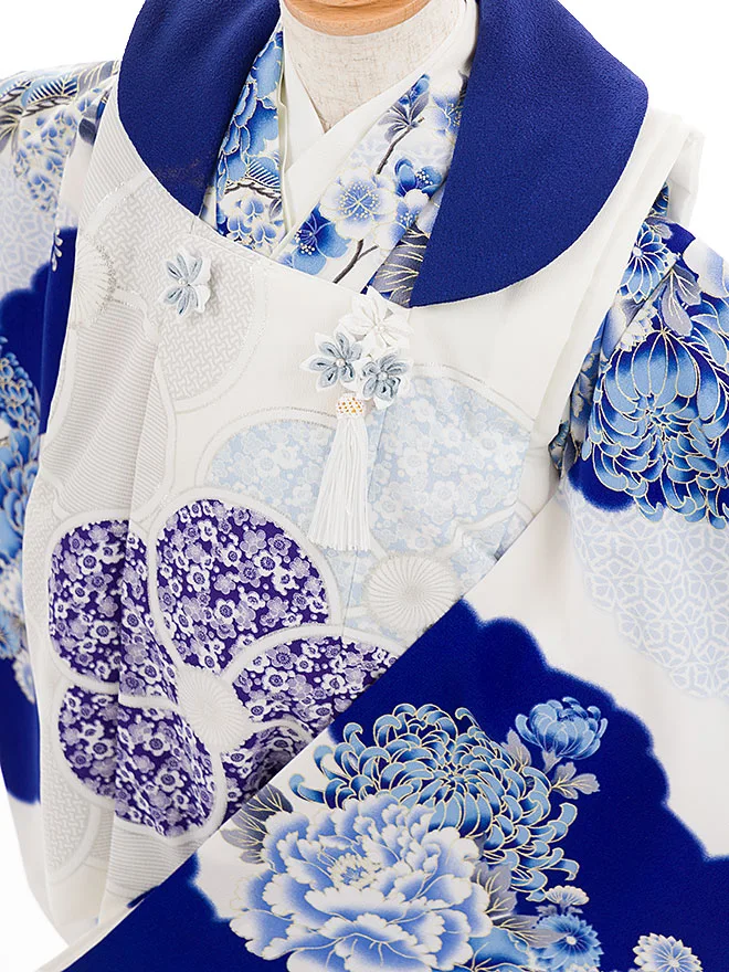 3歳女児被布 JAPANSTYLE 青 3545