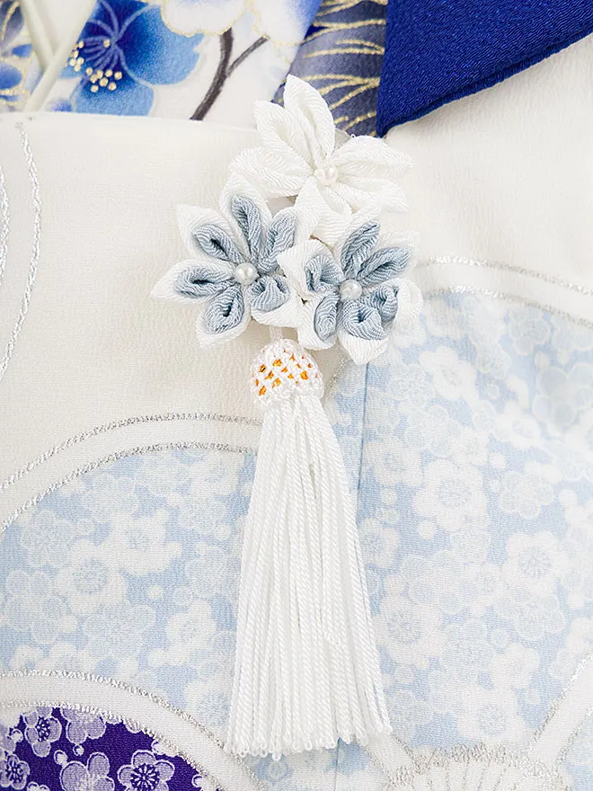 3歳女児被布 JAPANSTYLE 青 3545