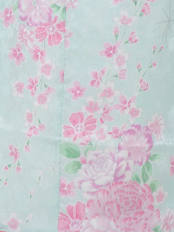 5歳 女の子 結び帯 ひさかたろまん 薄青緑 5018