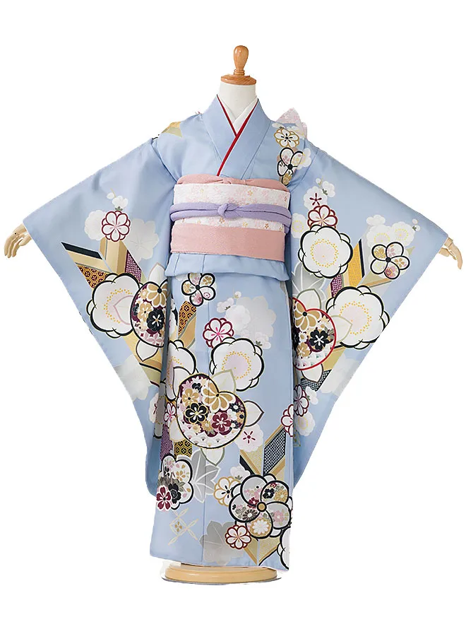 7歳 女の子 日本製 橘 水色 7762