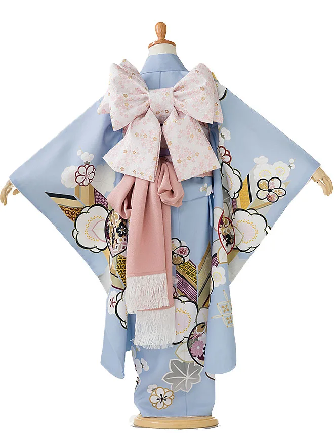 7歳 女の子 日本製 橘 水色 7762