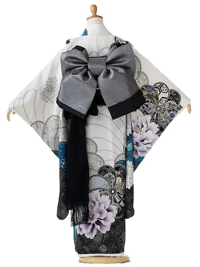 【JAPAN STYLE】7歳 女の子 結び帯 白 7782