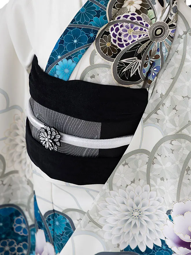 【JAPAN STYLE】7歳 女の子 結び帯 白 7782