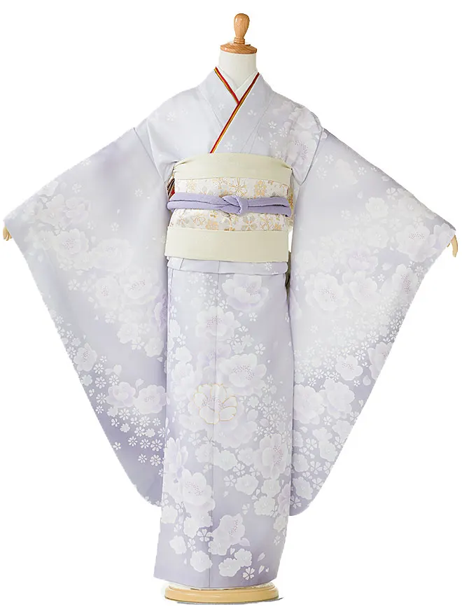 【花ひめ】7歳 女の子 結び帯 桜 薄紫 7790