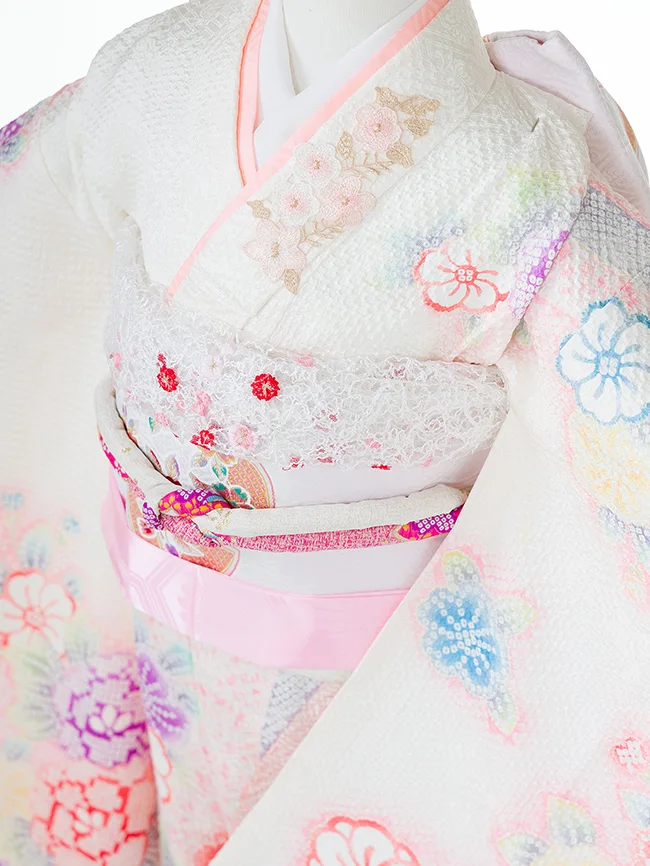 【総絞り】 幻の辻が花 正絹 7811