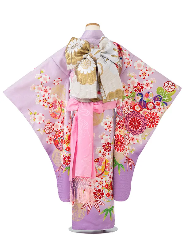 7歳女の子 桜 菊 藤色7818