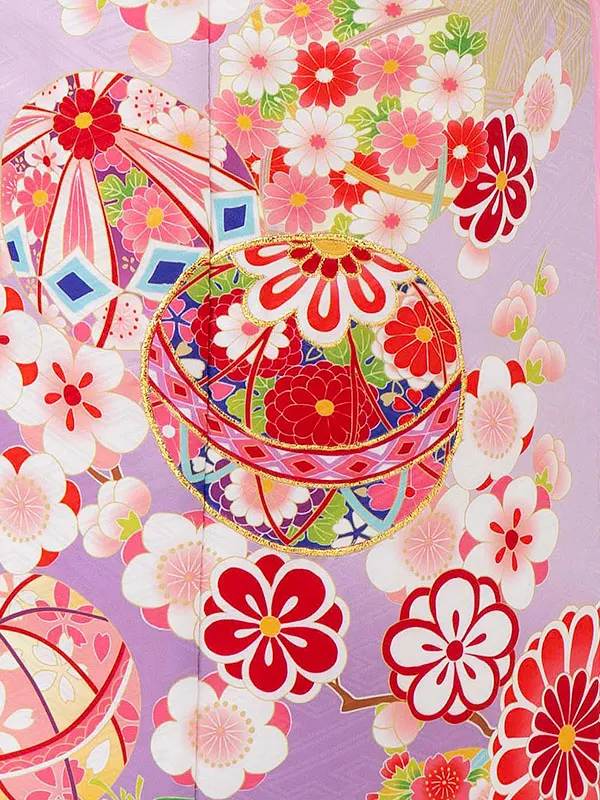 7歳女の子 桜 菊 藤色7818